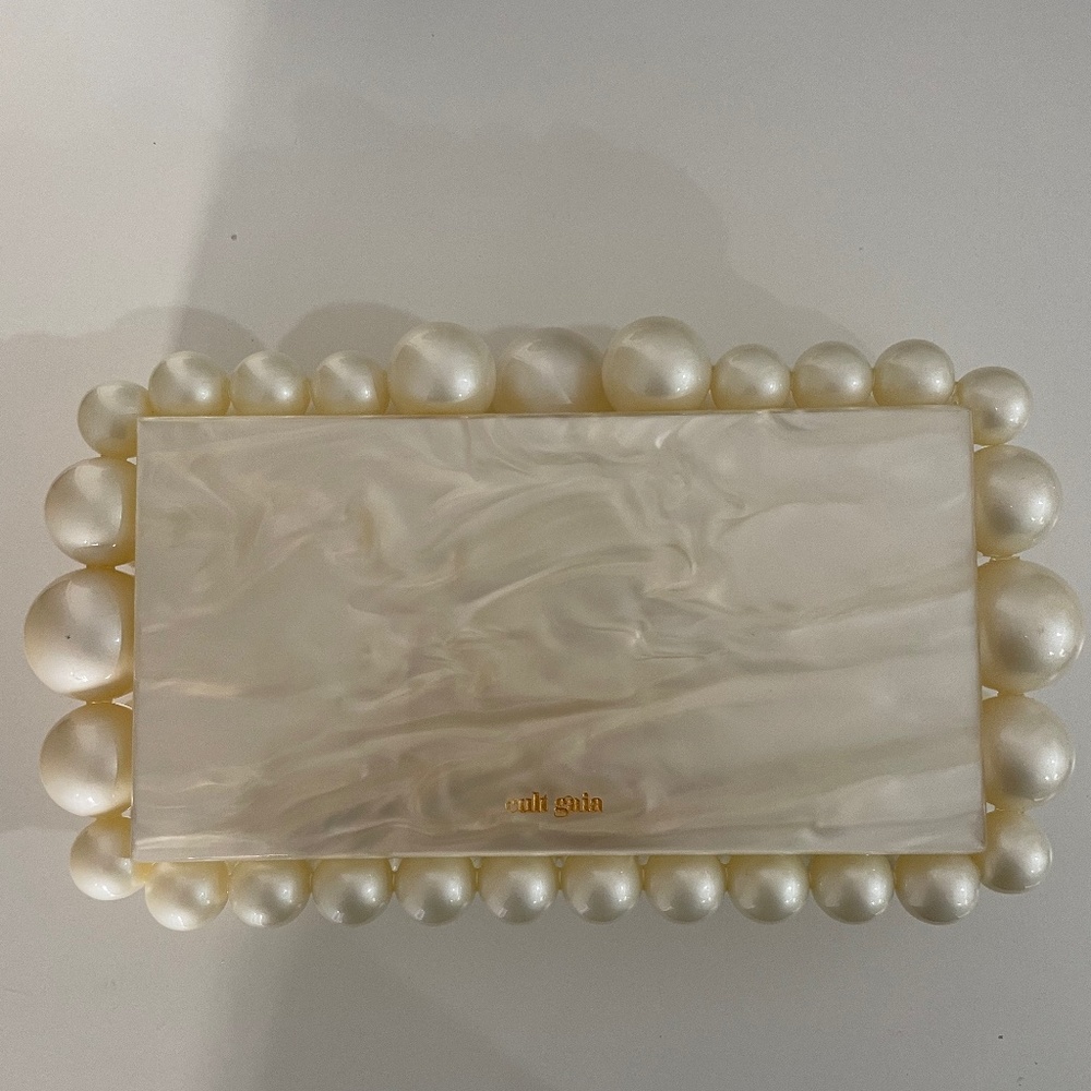 Cult Gaia EOS pearl box clutch